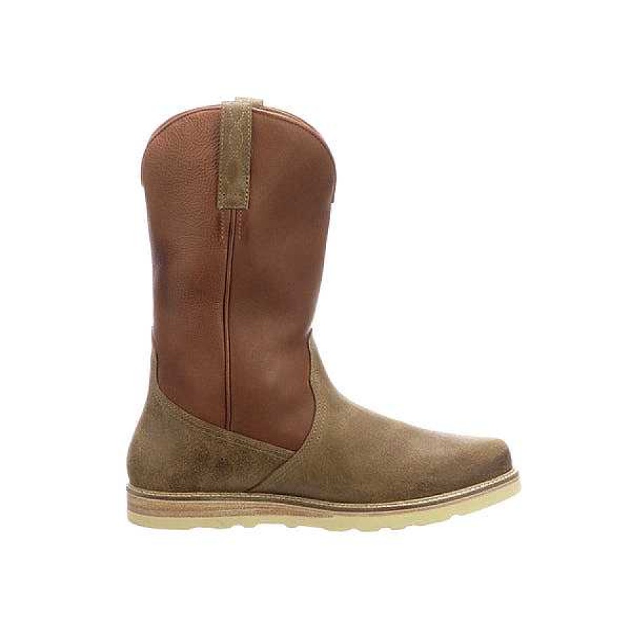 Men Lucchese | Suede Pull On Range Boot