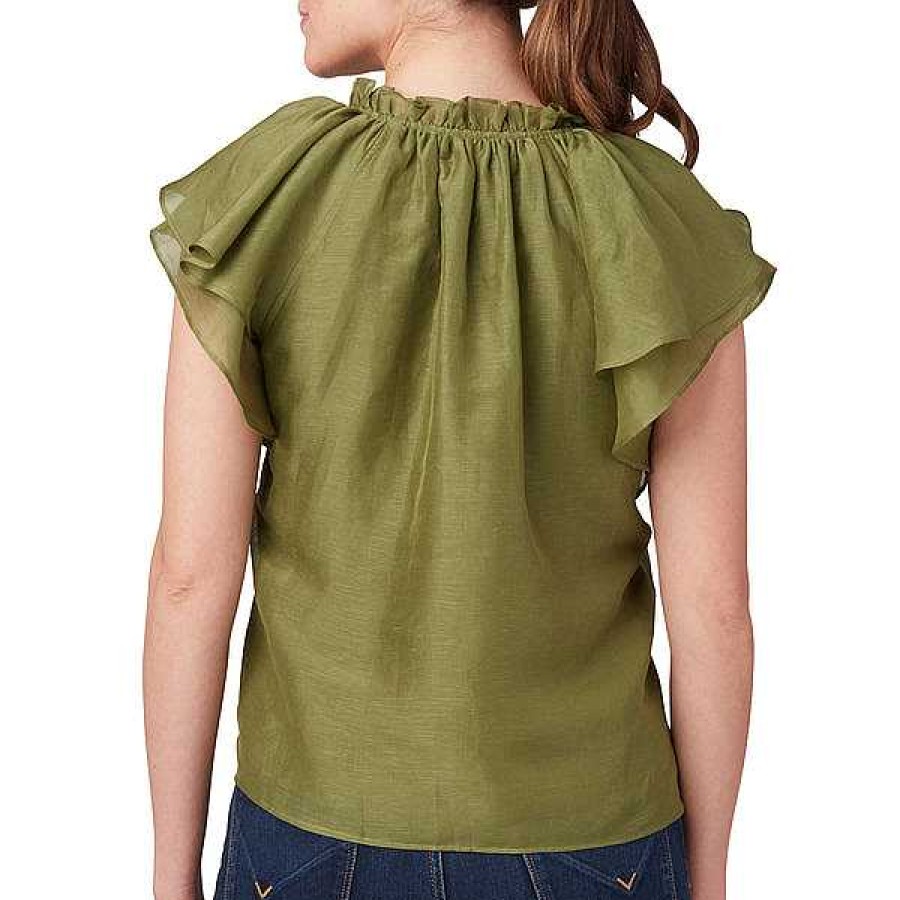 Women Lucchese | Aria Ruffle Blouse