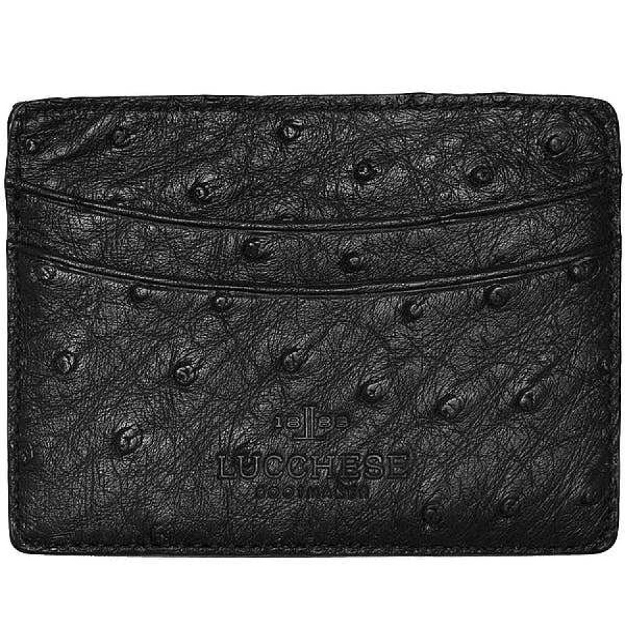 Men Lucchese | Credit Card Case Ostrich