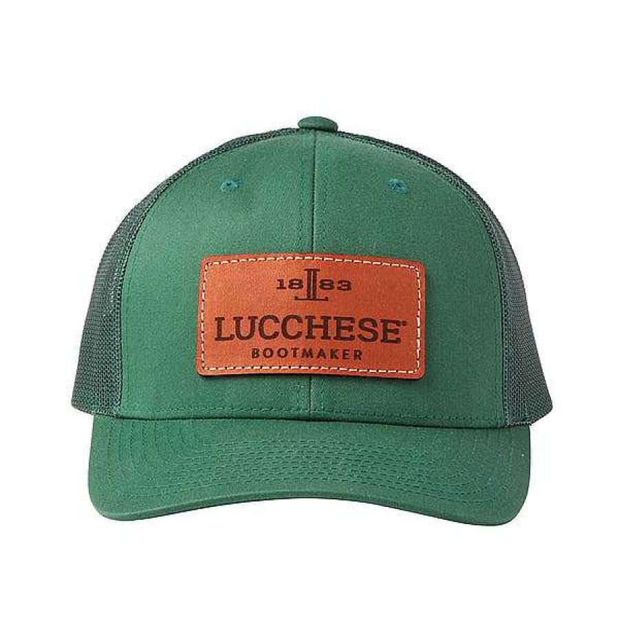 Women Lucchese | Leather Patch Hat