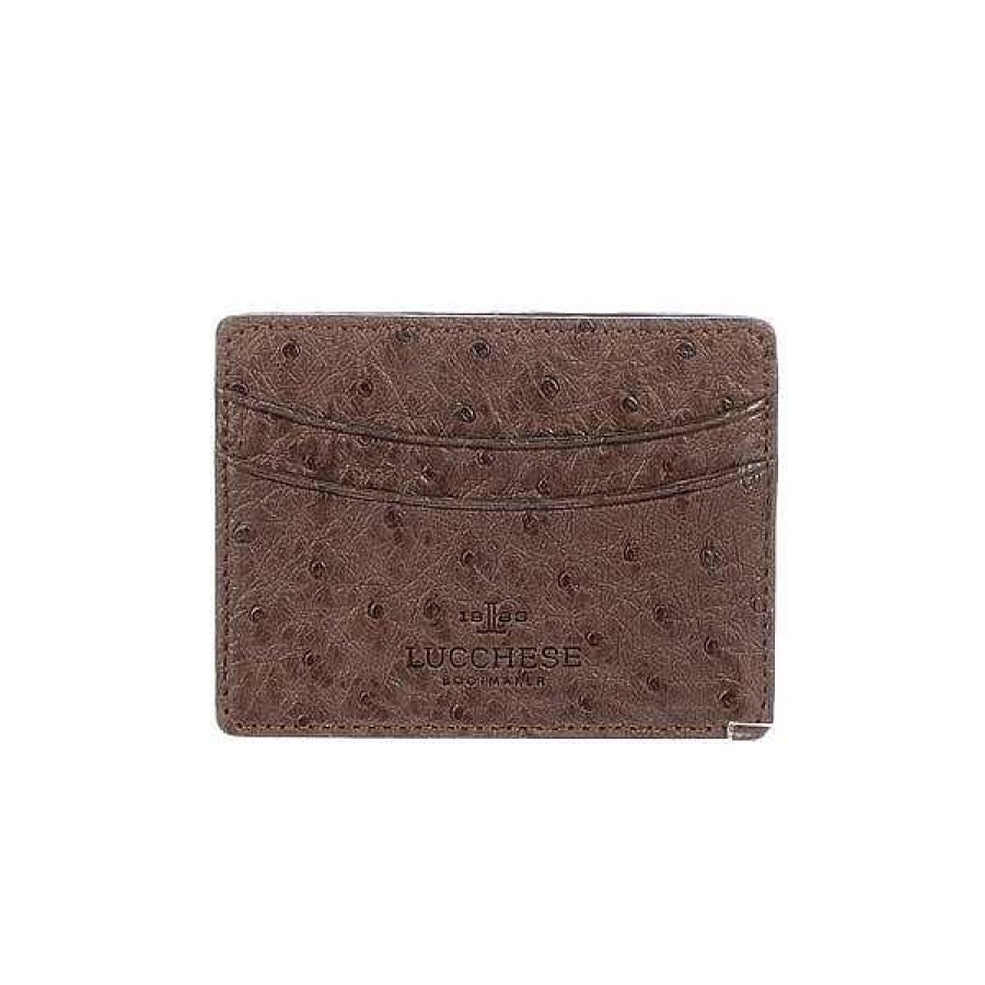 Men Lucchese | Credit Card Case Ostrich