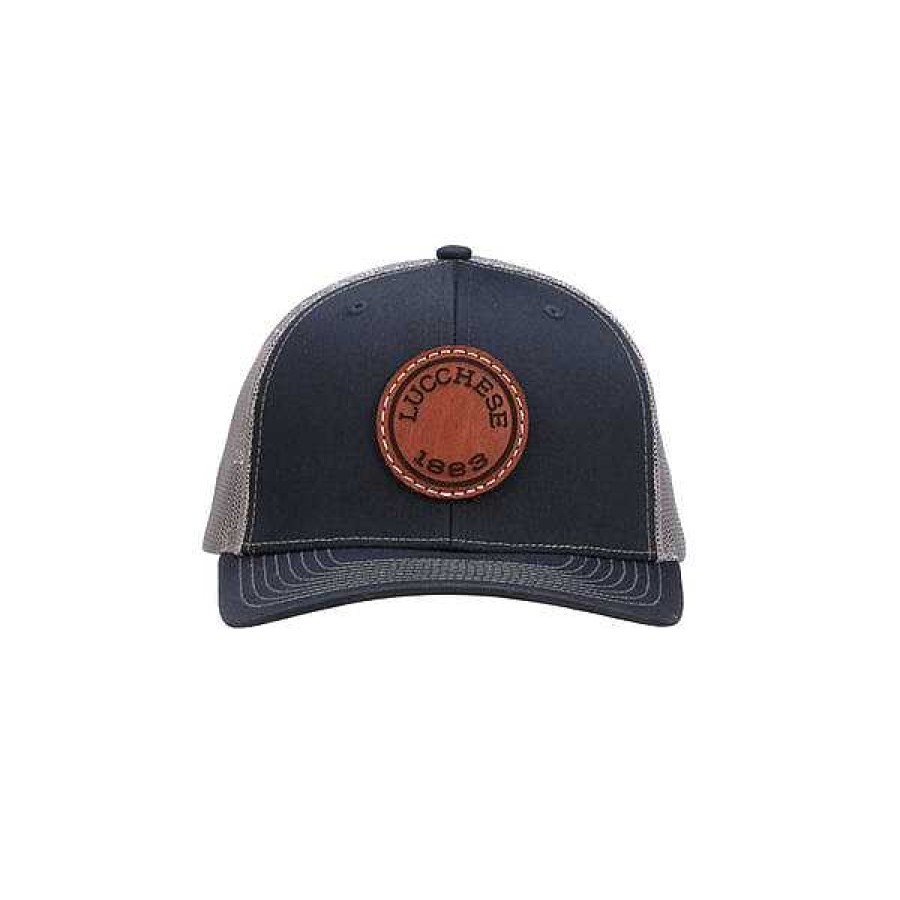 Women Lucchese | Leather Patch Cap Round