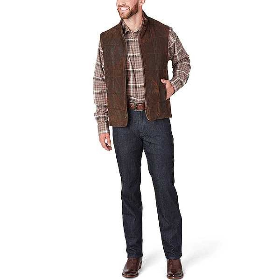 Men Lucchese | Rugged Quilted Vest