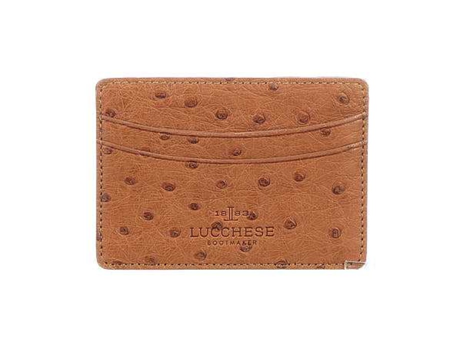 Men Lucchese | Credit Card Case Ostrich