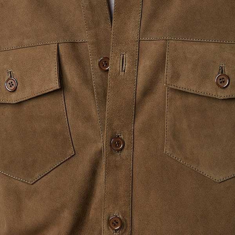 Men Lucchese | Suede Shacket