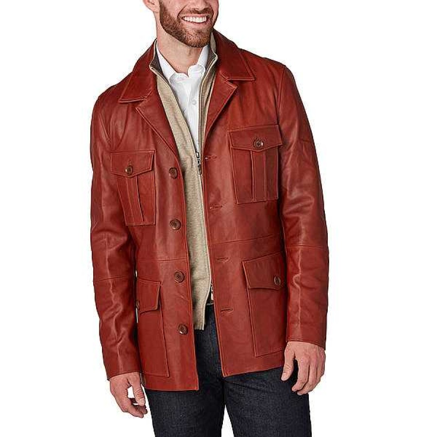 Men Lucchese | Safari Leather Jacket