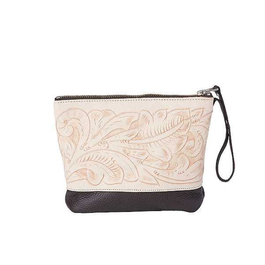 Women Lucchese | Hand-Tooled Make Up Bag