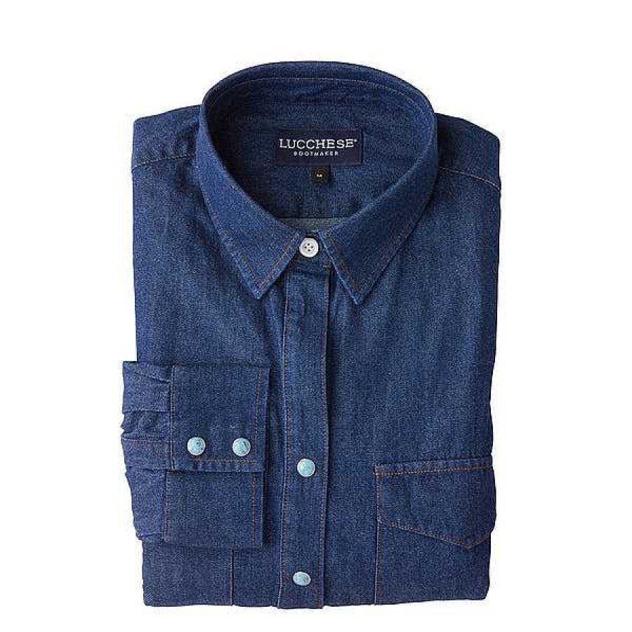 Women Lucchese | Women'S Chambray Shirt