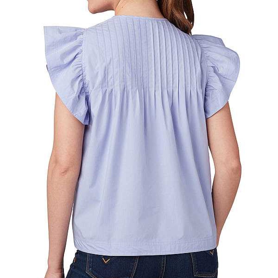 Women Lucchese | Quinn Ruffel Sleeve Top