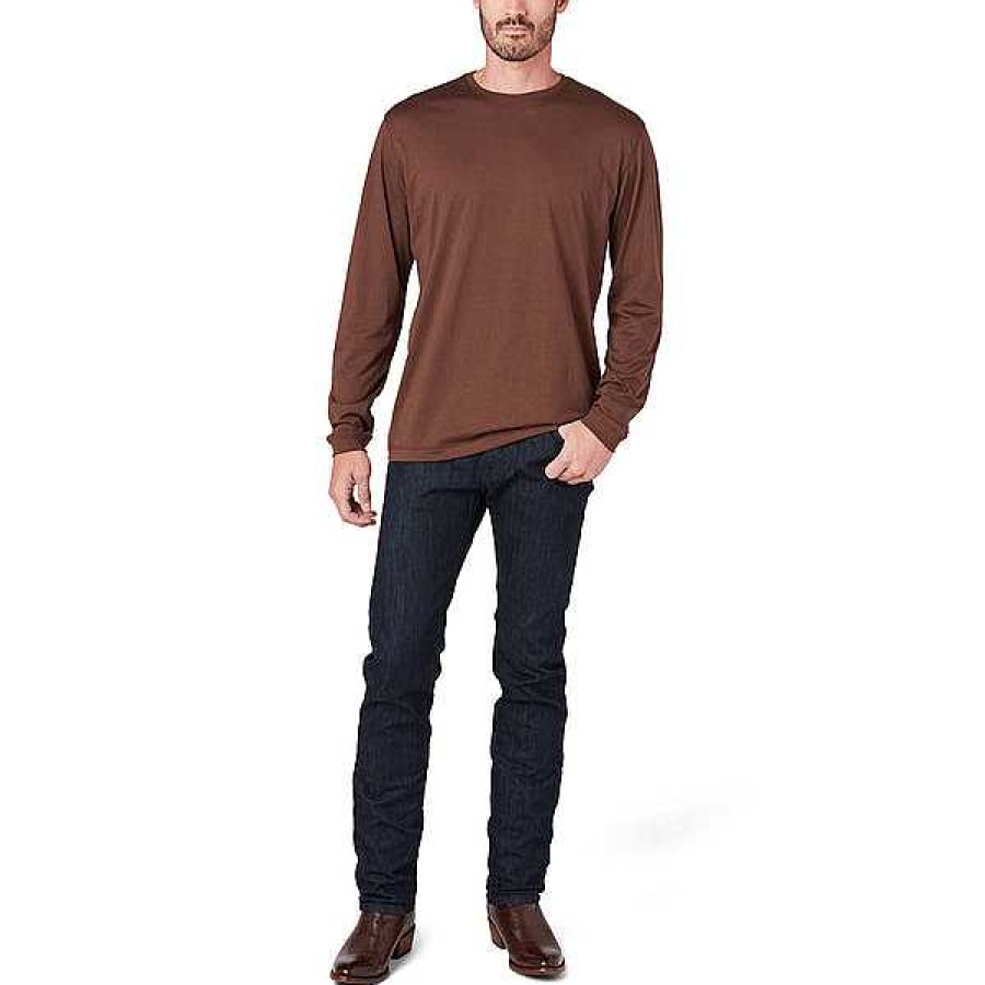 Men Lucchese | Long Sleeve Pima Cotton Tee