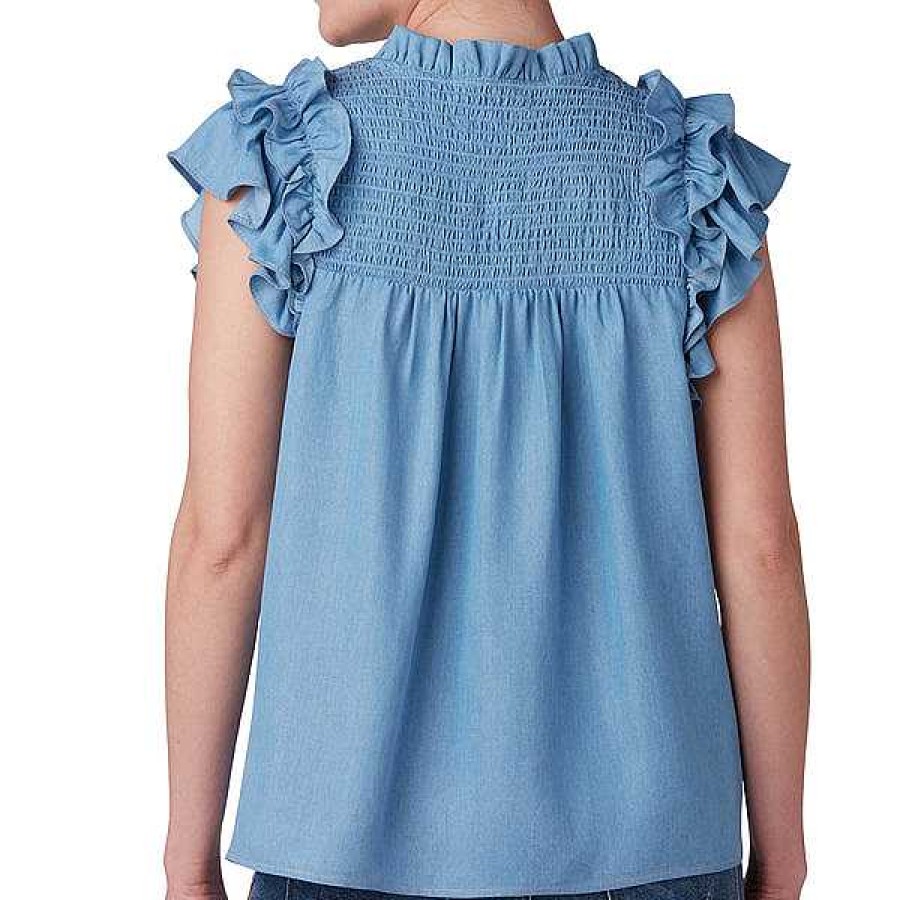 Women Lucchese | Phoebe Ruffle Sleeve Top