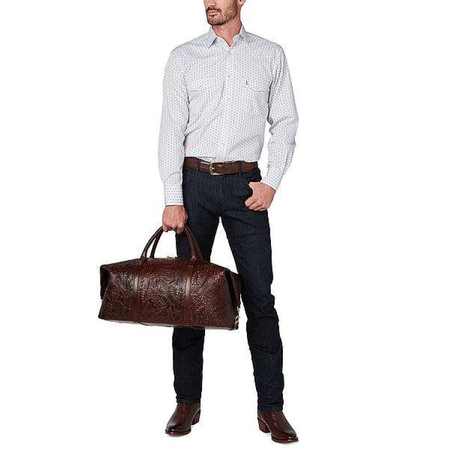 Men Lucchese | Hand-Tooled Duffle