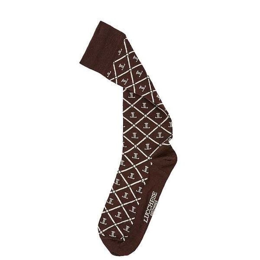 Men Lucchese | Mirrored-L Dress Sock