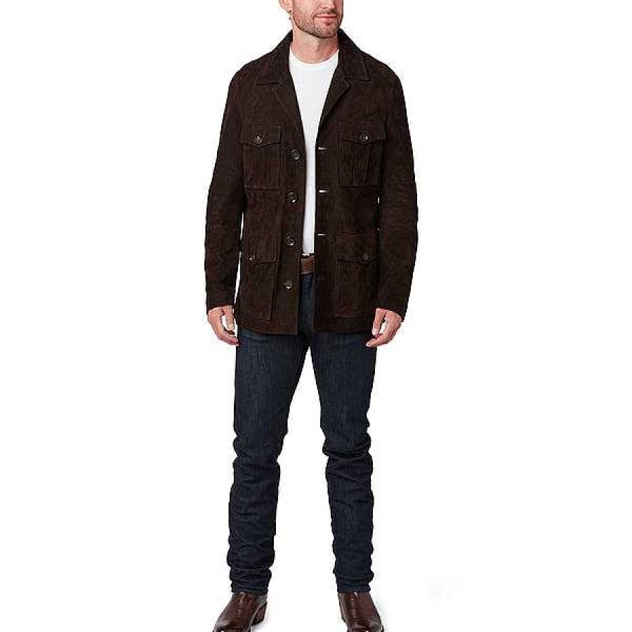 Men Lucchese | Safari Suede Jacket